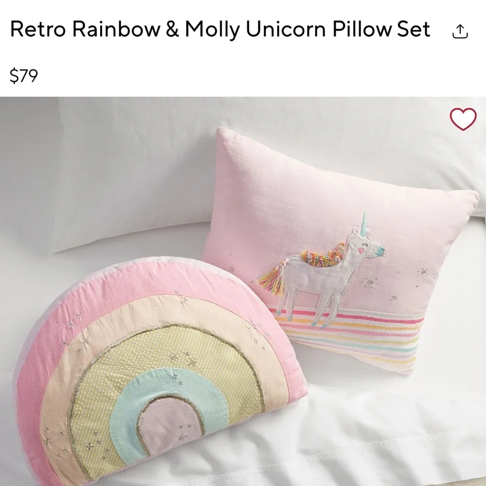 Pottery Barn Kids Retro Rainbow Decorative Pillow